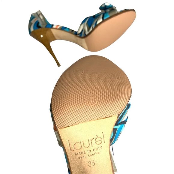 Escada Laurél Ankle Strap Bow Heels Summer - Picture 11 of 13